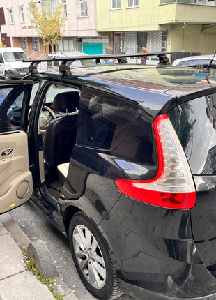 Renault Scenic 2016-2023 Oluksuz Üst Tavan Portbagaj Taşıyıcı Ara Atkısı Toros Serisi Pro 4 Siyah