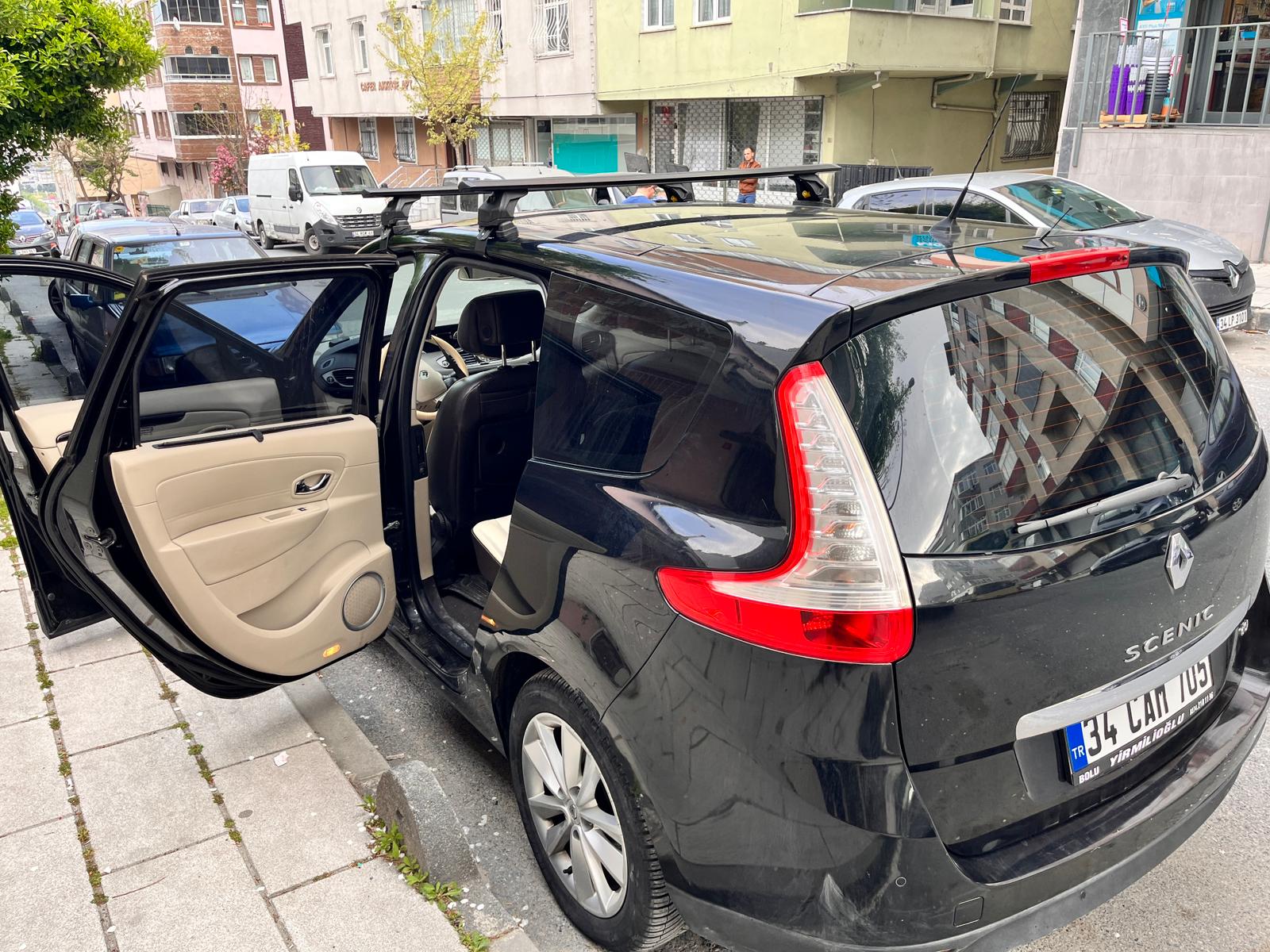 Renault Scenic 2016-2023 Oluksuz Üst Tavan Portbagaj Taşıyıcı Ara Atkısı Toros Serisi Pro 4 Gri