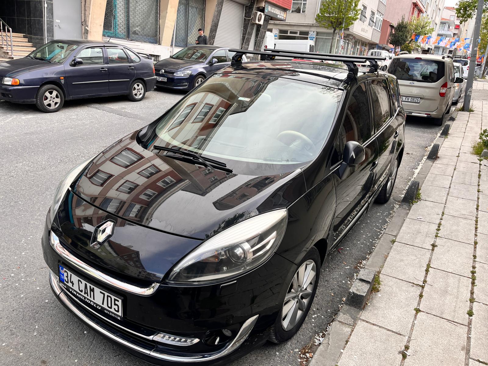 Renault Scenic 2016-2023 Oluksuz Üst Tavan Portbagaj Taşıyıcı Ara Atkısı Toros Serisi Pro 4 Gri
