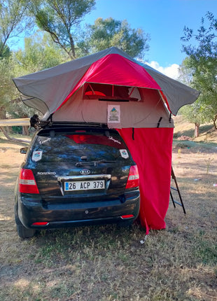 Rooftop Tents:All Season With Rainfly Shoes Bag Ladder 2+1 Pax Large Door High Density Mattress