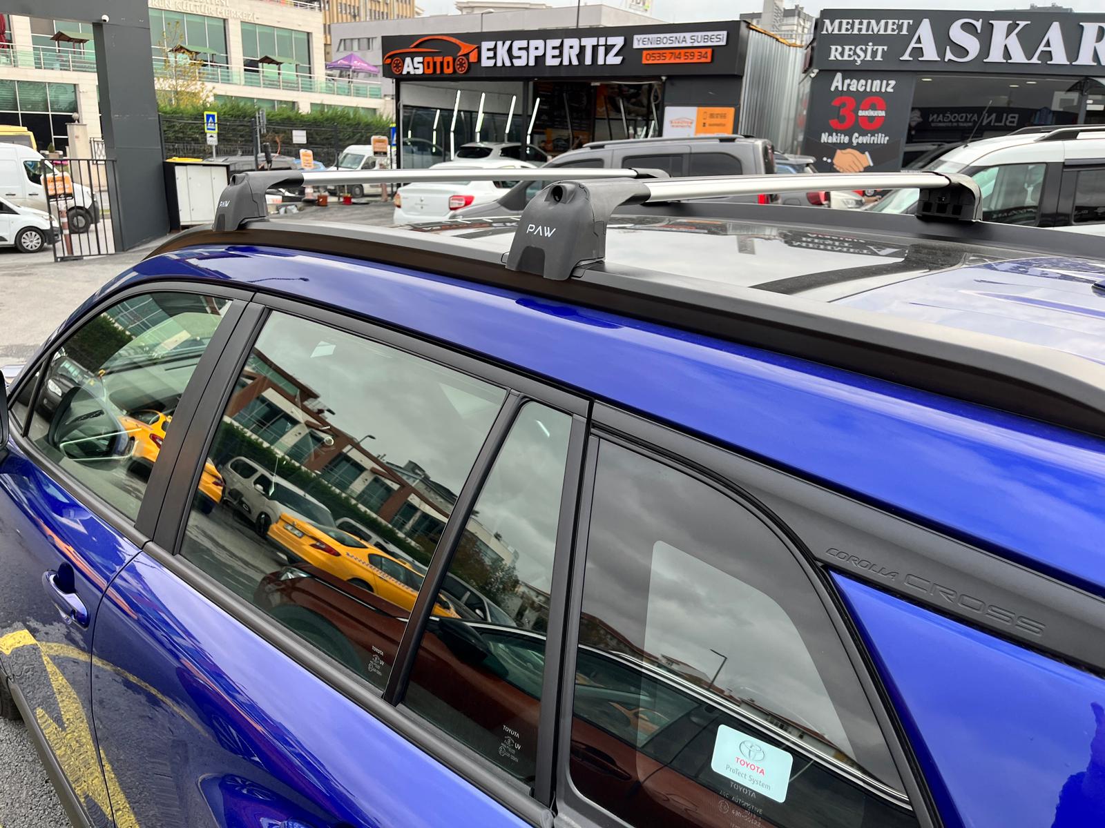 Toyota Corolla Cross Portbagaj Taşıyıcı Ara Atkisi - Ara Bar, Paw Pro 2, Gri