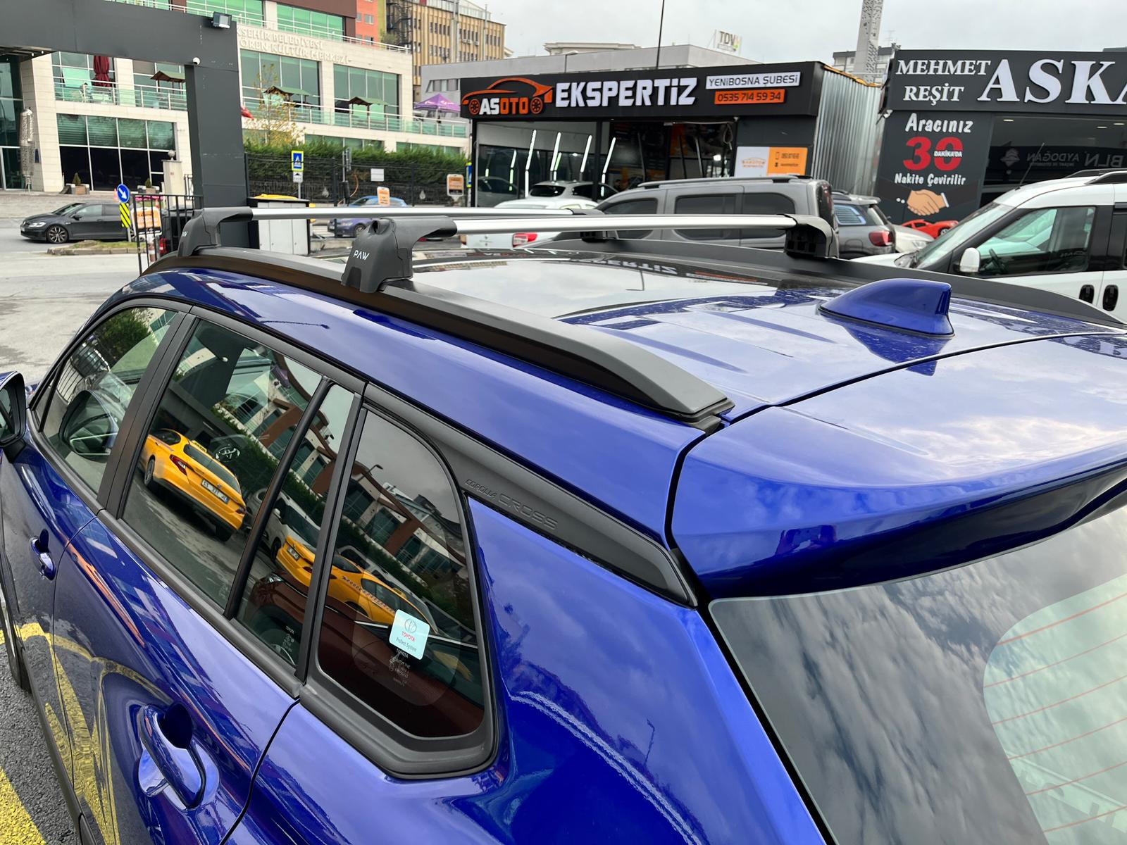 Toyota Corolla Cross Portbagaj Taşıyıcı Ara Atkisi - Ara Bar, Paw Pro 2, Gri