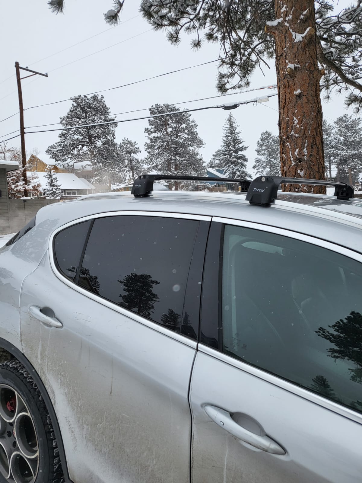 Alfa Romeo Stelvio 2017-2022 Portbagaj Taşıyıcı Ara Atkisi - Ara Çubuk Paw Pro 2 Gri