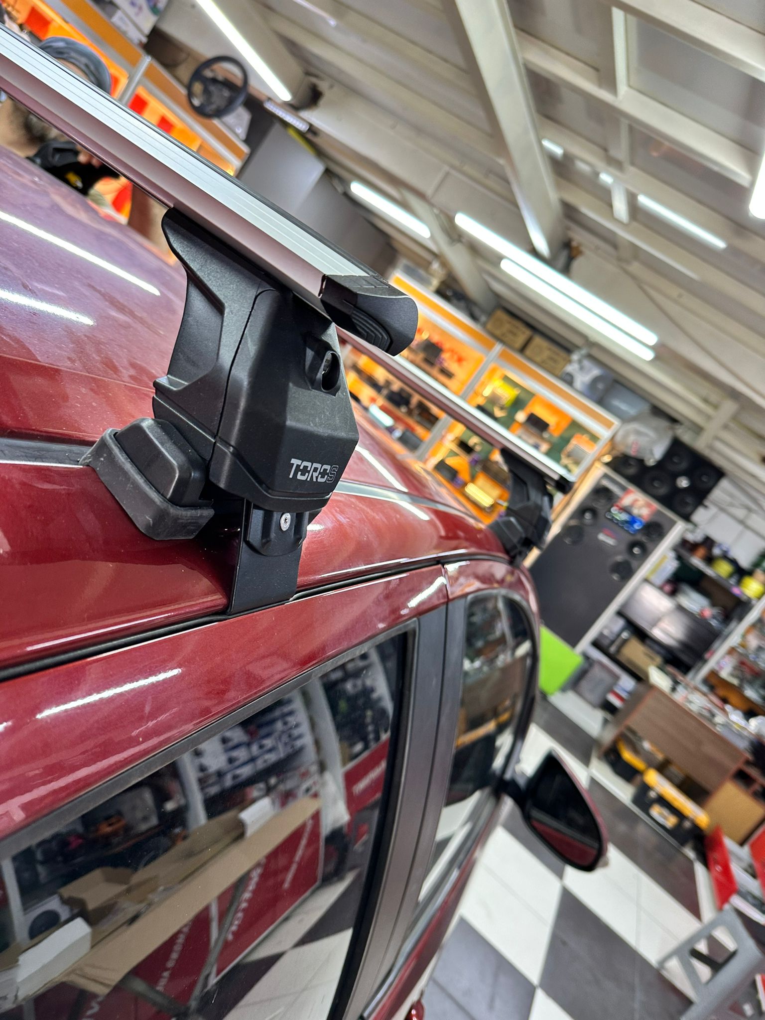 Toyota Yaris Hb 2014-2020 Oluksuz Üst Tavan Portbagaj Taşıyıcı Ara Atkısı Toros Serisi Pro 4 Gri