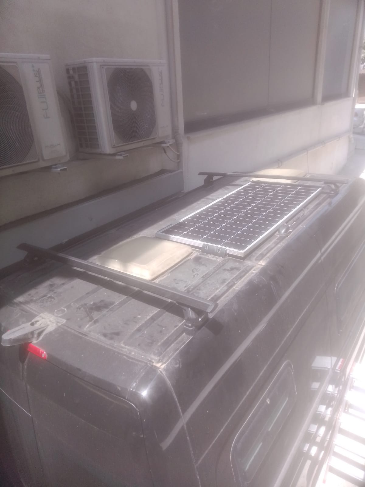 H1 Ladder Roof Rack 2018- On Sprinter Low Roof (144 WB) Roof Rack Siyah