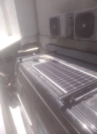 H1 Ladder Roof Rack 2018- On Sprinter Low Roof (144 WB) Roof Rack Siyah