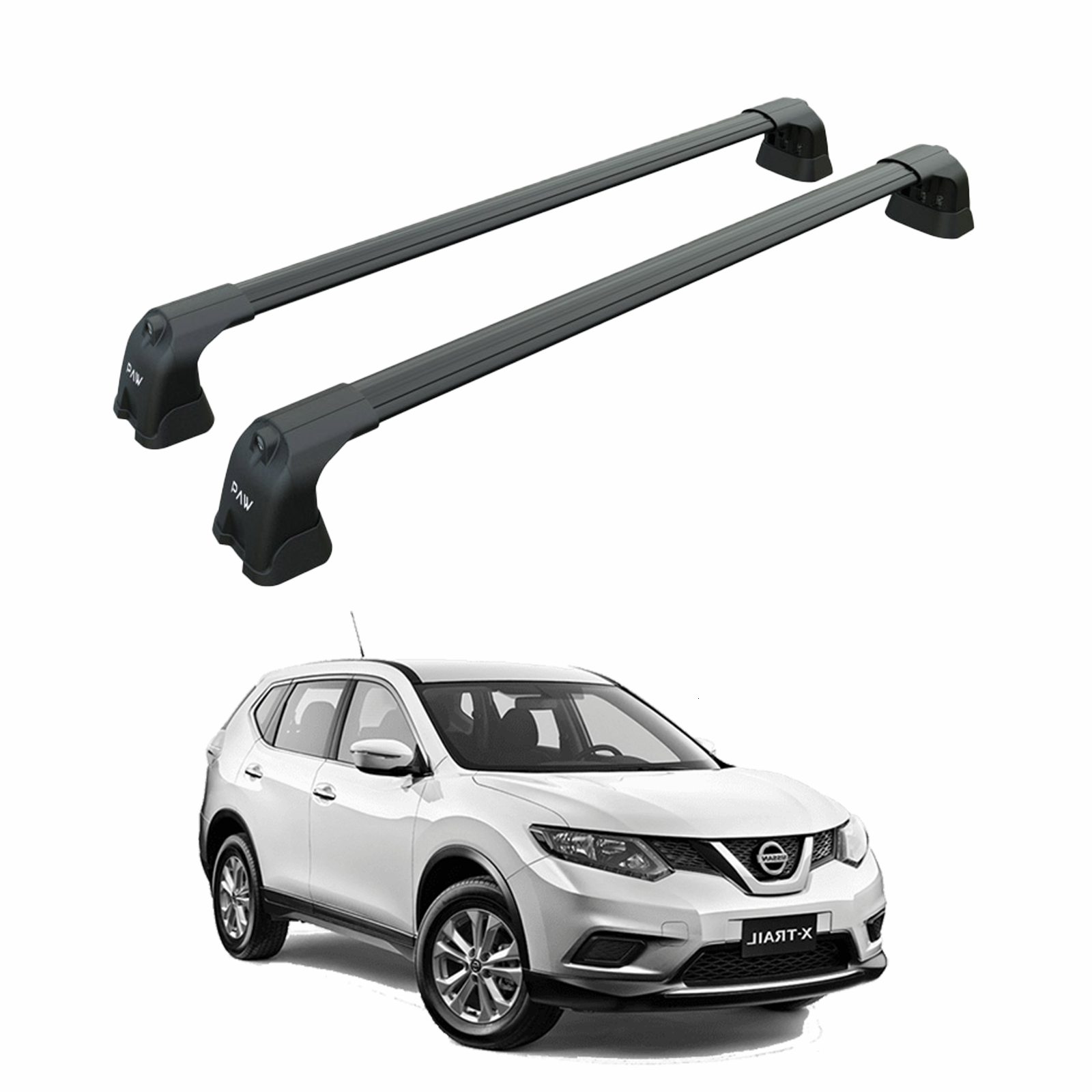 Nissan X-Trail T32 2014-2021 Roof Rack System, Aluminium Cross Bar, Fix Point, Siyah