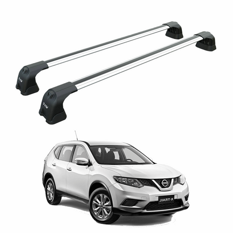 Nissan X-Trail T32 2014-2021 Roof Rack System, Aluminium Cross Bar, Fix Point, Gri