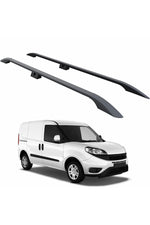 Fiat Doblo Uzun Şase 2010-2020 Van Araç Üstü Alüminyum Tavan Yan Rayları Plus Serisi - Siyah