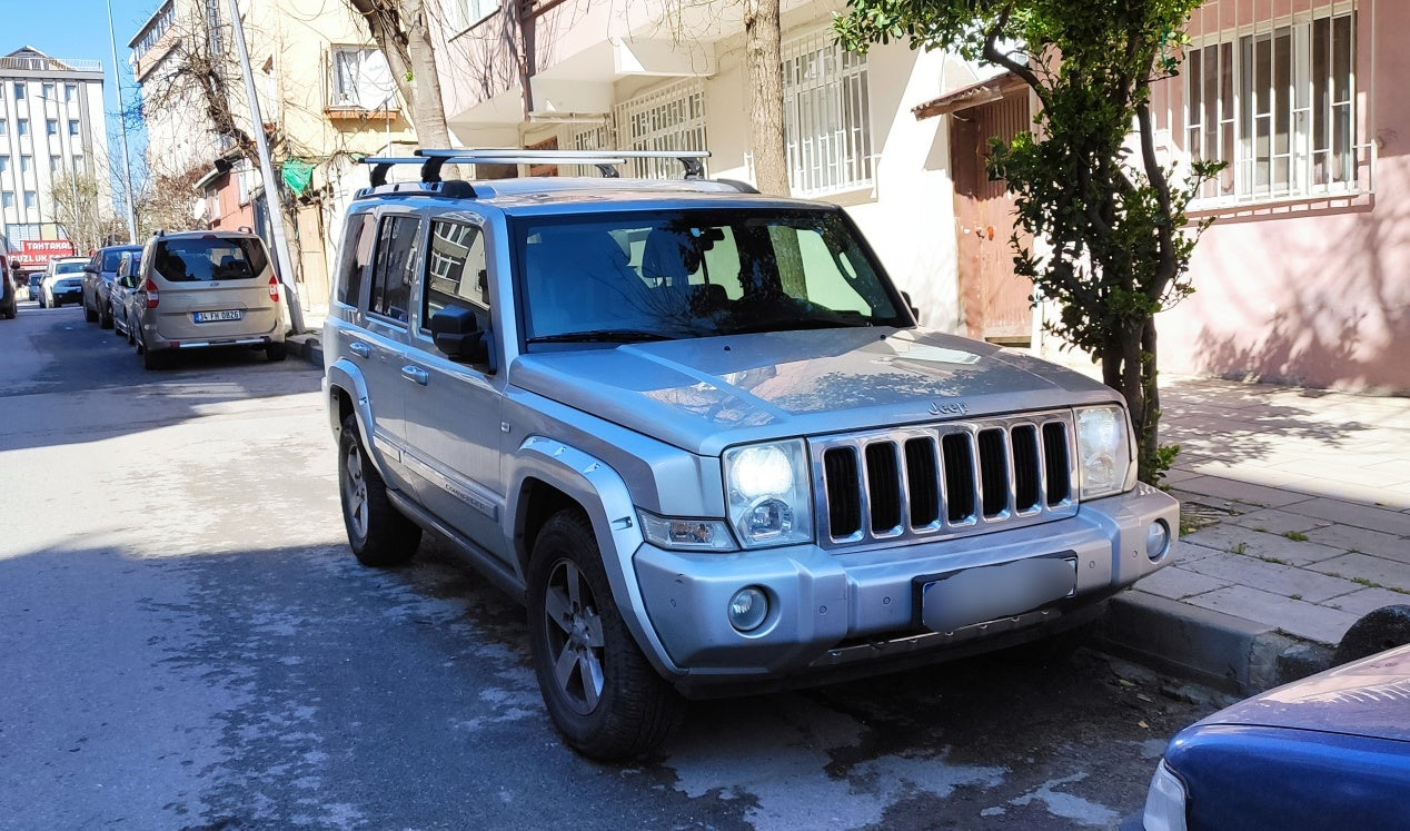 Jeep Commander XK 2006-2010 Tavan Taşıyıcı Ara Barlar Vidalı Montaj, Toros Fix Pro, Gri