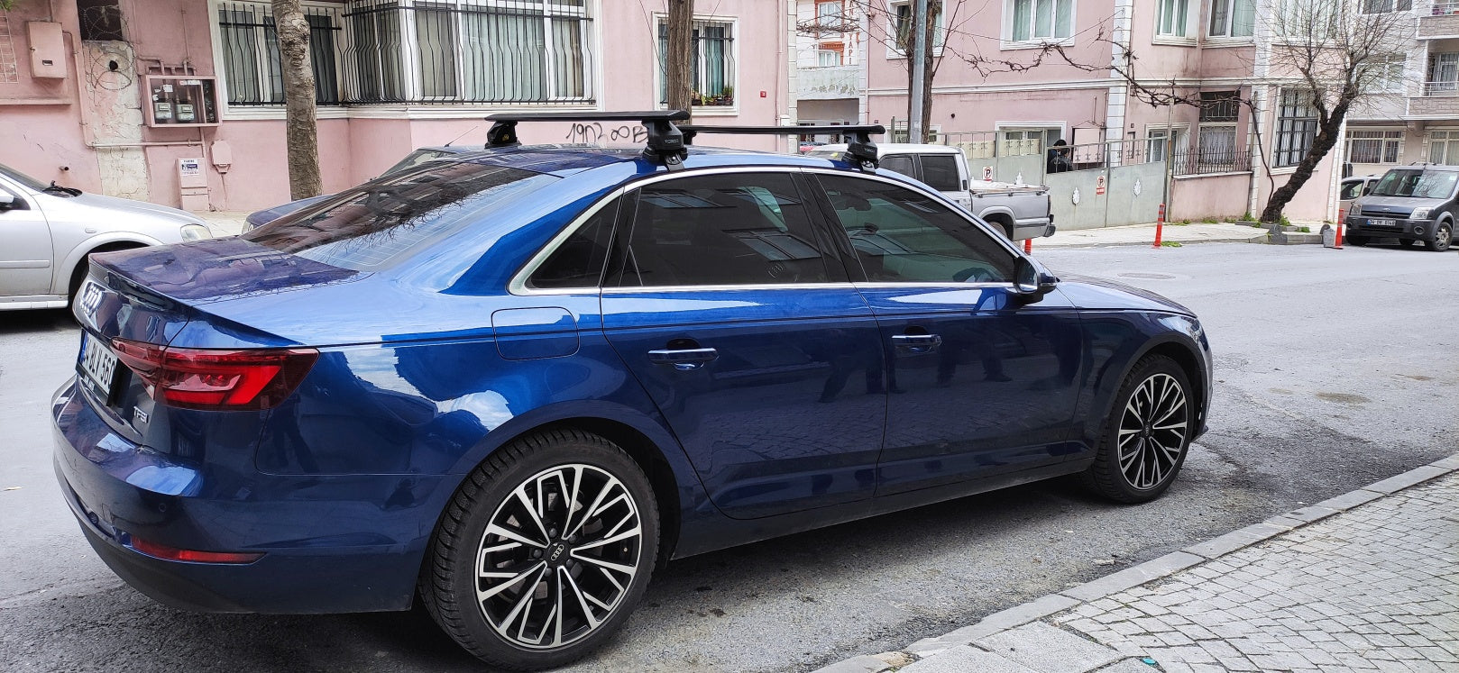 Audi A4 B9 2017-2025 Oluksuz Üst Tavan Portbagaj Taşıyıcı Ara Atkısı Toros Serisi Pro 4 Gri