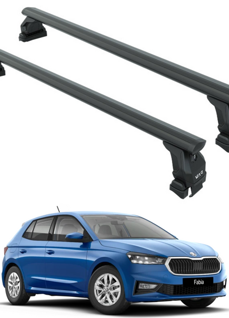 Skoda Fabia 2021-2025 Oluksuz Üst Tavan Portbagaj Taşıyıcı Ara Atkısı Toros Serisi Pro 4 Siyah
