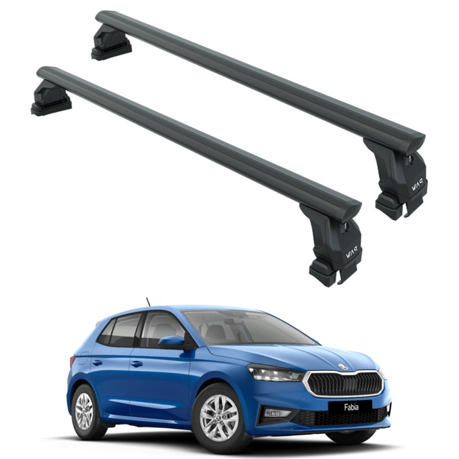 Skoda Fabia 2021-2025 Oluksuz Üst Tavan Portbagaj Taşıyıcı Ara Atkısı Toros Serisi Pro 4 Siyah