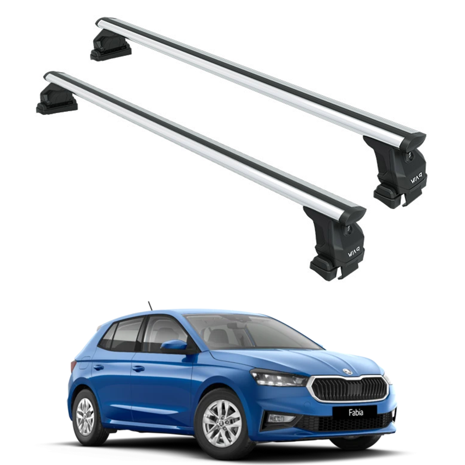 Skoda Fabia 2021-2025 Oluksuz Üst Tavan Portbagaj Taşıyıcı Ara Atkısı Toros Serisi Pro 4 Gri