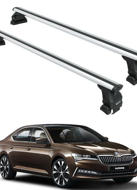 Skoda Superb Sedan B8 2015-2019 Oluksuz Üst Tavan Portbagaj Taşıyıcı Ara Atkısı Toros Serisi Pro 4 Gri