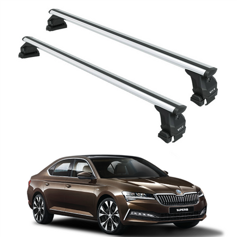 Skoda Superb Sedan B8 2015-2019 Oluksuz Üst Tavan Portbagaj Taşıyıcı Ara Atkısı Toros Serisi Pro 4 Gri