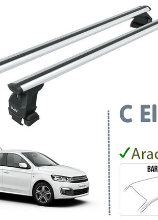 Citroen C Elysee 2012-2025 Oluksuz Üst Tavan Portbagaj Taşıyıcı Ara Atkısı Toros Serisi Pro 4 Gri