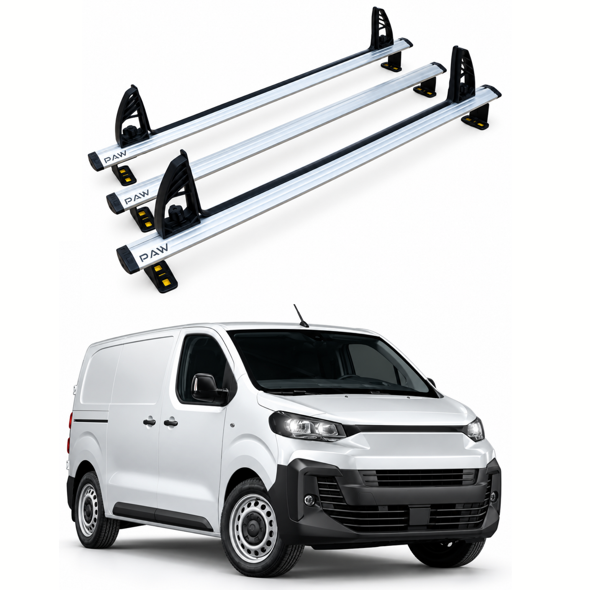 Citroen Jumpy Van 2022-2026 Araç Üstü Merdiven Sabitleyici, Yük Taşıma Sistemleri Pratik Seri 3 Adet