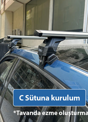 Skoda Enyaq Coupe Oluksuz Üst Tavan Portbagaj Taşıyıcı Ara Atkısı Toros Serisi Pro 4 Siyah