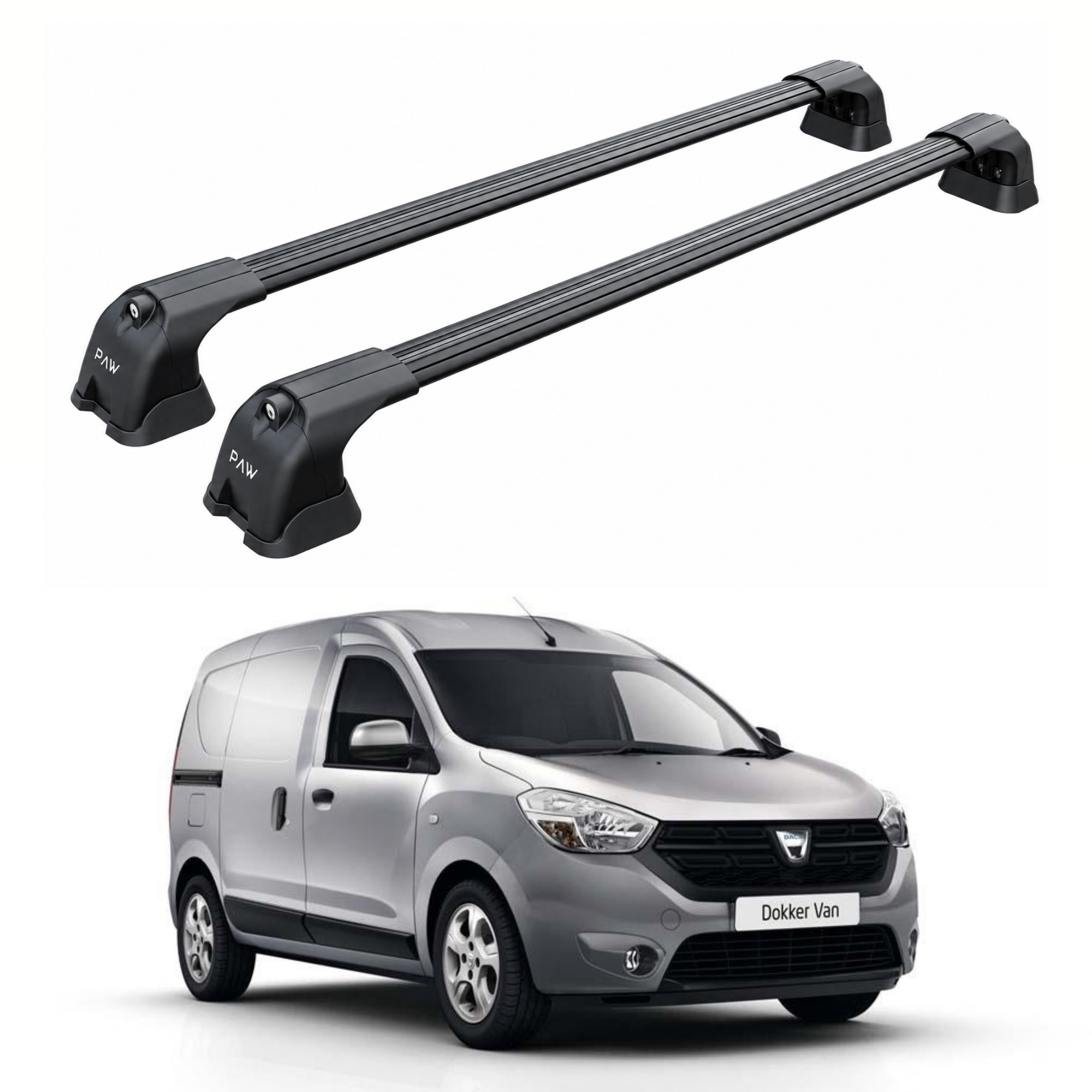 Dacia Dokker Van (K67) 2013-2024 Ara Atkı Portbagaj Taşıyıcı - Pro 3 Siyah