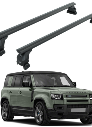 Land Rover Defender 110 2020-2025 Tavan Taşıyıcı Ara Barlar – Vidalı Montaj, Toros Fix Pro, Siyah