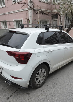 Volkswagen Polo 5D 2018-2025 Oluksuz Üst Tavan Portbagaj Taşıyıcı Ara Atkısı Toros Serisi Pro 4 Siyah