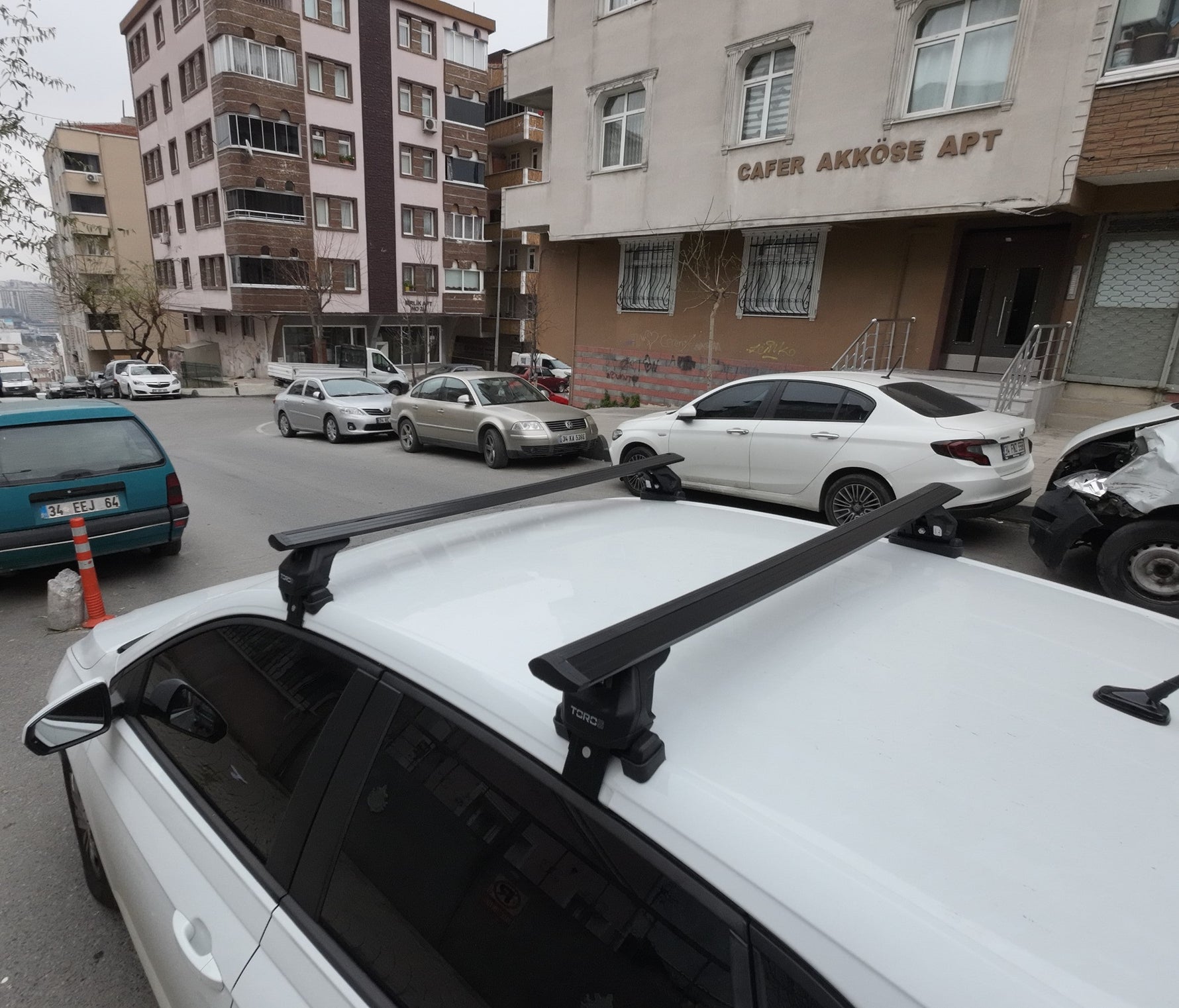 Volkswagen Polo 5D 2009-2014 Oluksuz Üst Tavan Portbagaj Taşıyıcı Ara Atkısı Toros Serisi Pro 4 Gri