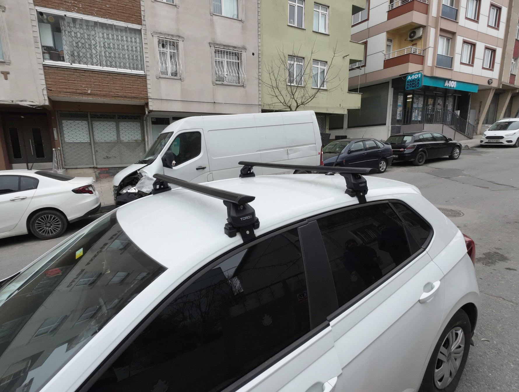 Volkswagen Polo 5D 2014-2018 Oluksuz Üst Tavan Portbagaj Taşıyıcı Ara Atkısı Toros Serisi Pro 4 Gri