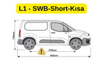 Fiat Doblo STD (2022-2026) Alüminyum Tavan Rayları, Plus Serisi - Gri