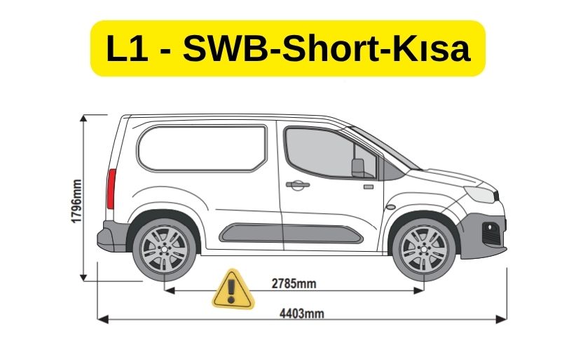 Fiat Doblo STD (2022-2026) Alüminyum Tavan Rayları, Plus Serisi - Gri