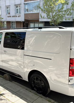 Citroen Jumpy Kısa Şase (2016-2025) Alüminyum Tavan Rayları Plus Serisi - Siyah