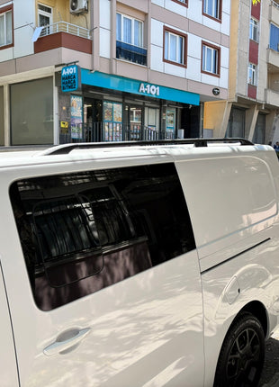 Fiat Scudo 2021-2025 Araç Üstü Alüminyum Tavan Yan Rayları Plus Serisi - Siyah