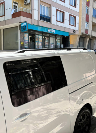 Fiat Scudo 2021-2025 Araç Üstü Alüminyum Tavan Yan Rayları Plus Serisi - Siyah