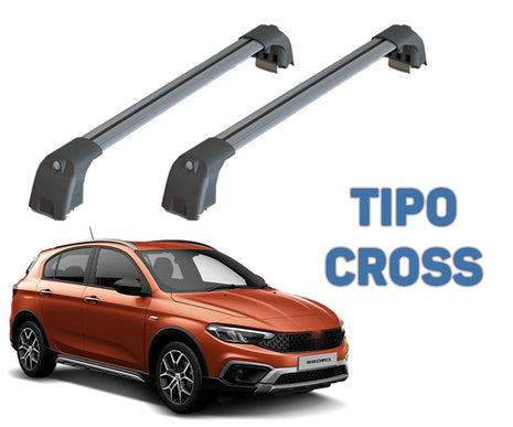 Fiat Egea Hatcback 2015-2025 Portbagaj Taşıyıcı Ara Atkisi - Ara Çubuk Paw Pro 2 Gri