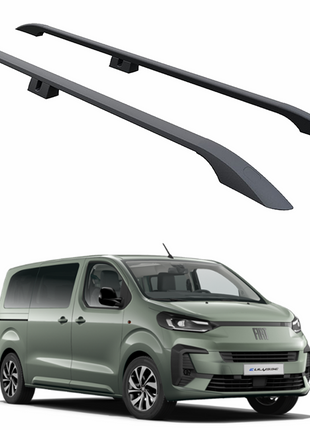 Fiat Ulysse Araç Üstü Alüminyum Tavan Yan Rayları Plus Serisi - Siyah