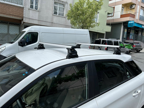 Hyundai Elantra HB 2013-2018 Tavan Taşıyıcı Ara Barlar – Vidalı Montaj, Toros Fix Pro, Alu Siyah
