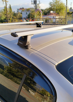 Subaru Impreza Sedan 2007-2014 Tavan Taşıyıcı Ara Barlar – Vidalı Montaj, Toros Fix Pro, Siyah