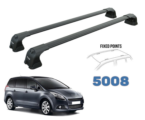 Peugeot 5008 2010-2017 Aluminum Portbagaj Taşıyıcı Ara Atkı Aparatı Paw Pro 2 Siyah