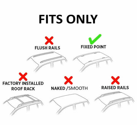 Dacia Sandero 2013-2020 Roof Rack System, Aluminium Cross Bar, Gri