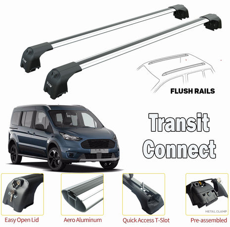 Ford Tourneo Connect Swb 2014-2023 Portbagaj Taşıyıcı Ara Atkisi - Ara Çubuk Paw Pro 2 Gri