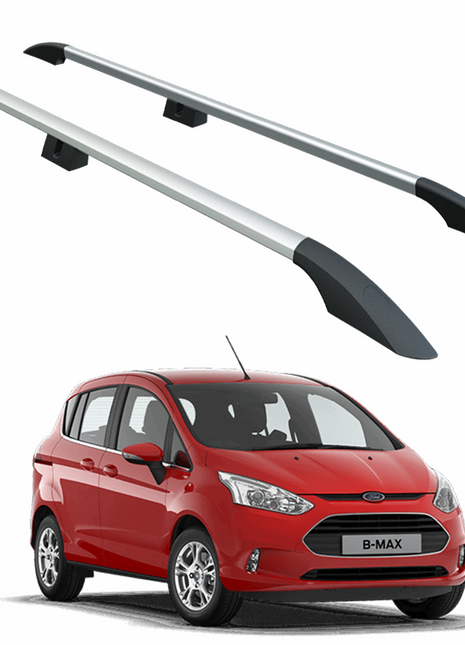 Ford B Max B232 2013-2016 Araç Üstü Alüminyum Tavan Yan Rayları Plus Serisi - Gri