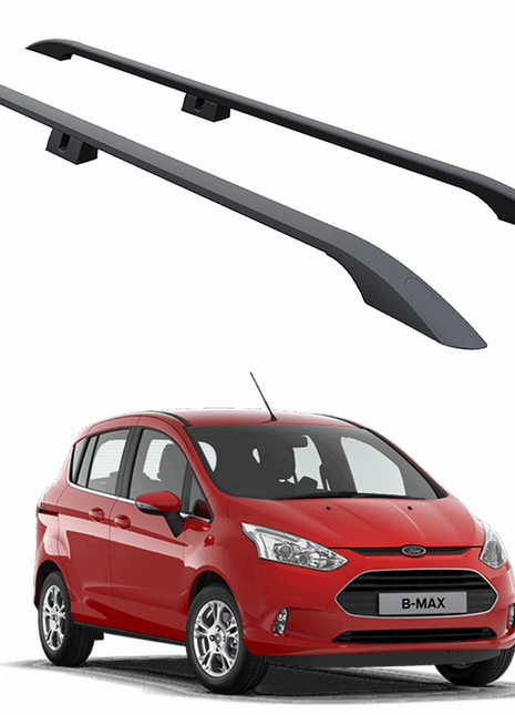 Ford B Max B232 2013-2016 Araç Üstü Alüminyum Tavan Yan Rayları Plus Serisi - Siyah