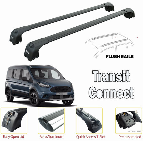 Ford Tourneo Connect Swb 2014-2023 Portbagaj Taşıyıcı Ara Atkisi - Ara Çubuk Paw Pro 2 Siyah