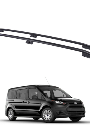 Ford Transit Connect 2013-2024 Kısa Şase Van Araç Üstü Alüminyum Tavan Yan Rayları Plus Serisi - Siyah