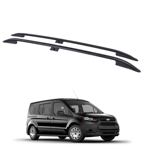 Ford Transit Connect 2013-2024 Kısa Şase Van Araç Üstü Alüminyum Tavan Yan Rayları Plus Serisi - Siyah