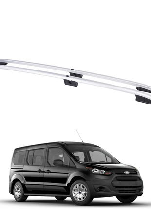 Ford Transit Connect Kısa Şase Van 2013-2024 Araç Üstü Alüminyum Tavan Yan Rayları Plus Serisi - Gri