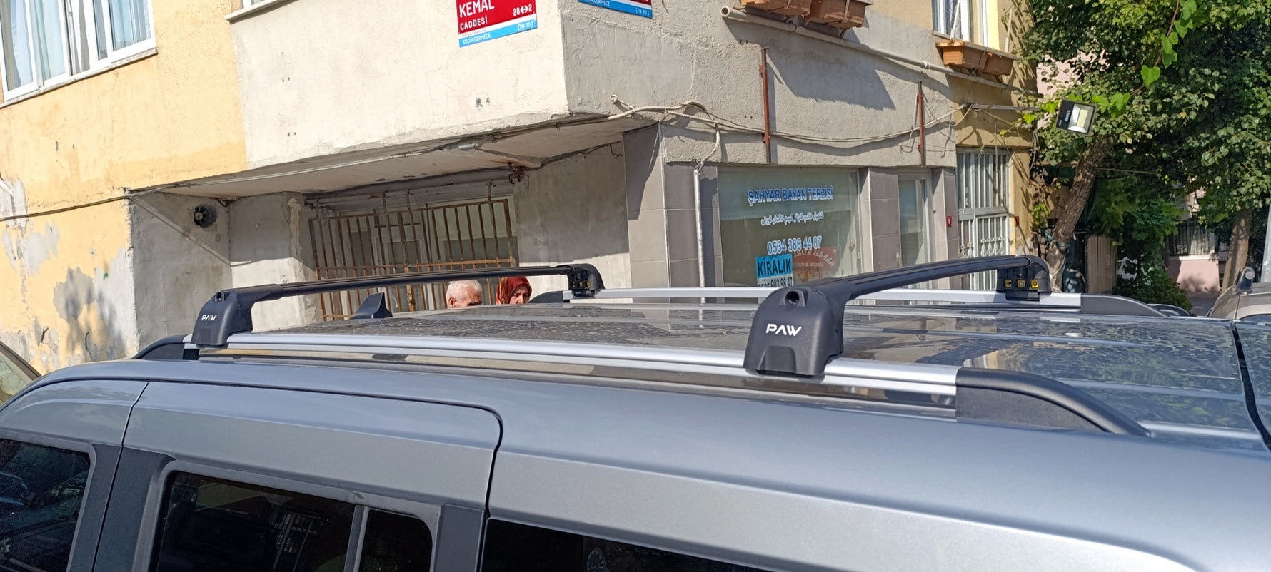 Ford Tourneo Courier 2022-2025 Portbagaj Taşıyıcı Ara Atkisi - Ara Çubuk Paw Pro 2 Gri