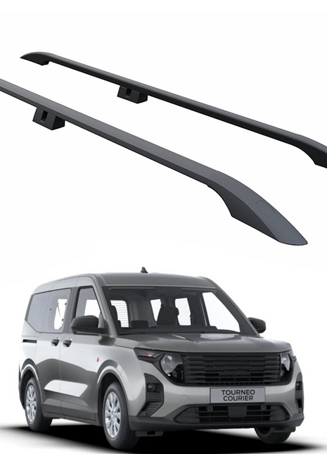 Ford Transit Courier 2023-2025 Araç Üstü Alüminyum Tavan Yan Rayları Plus Serisi - Siyah