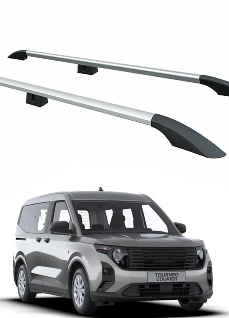 Ford Ford Transit Courier 2023-2025 Araç Üstü Alüminyum Tavan Yan Rayları Plus Serisi - Gri