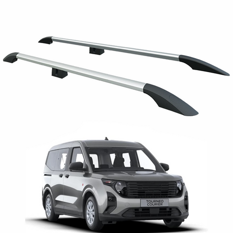 Ford Ford Transit Courier 2023-2025 Araç Üstü Alüminyum Tavan Yan Rayları Plus Serisi - Gri